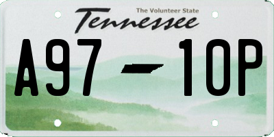 TN license plate A9710P