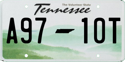TN license plate A9710T