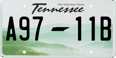 TN license plate A9711B