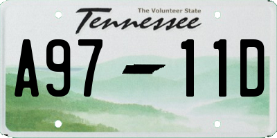 TN license plate A9711D