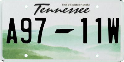 TN license plate A9711W