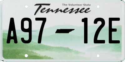 TN license plate A9712E