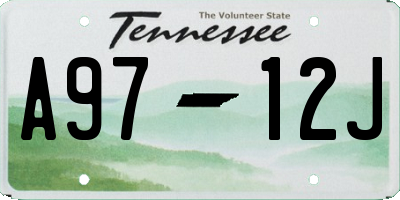 TN license plate A9712J