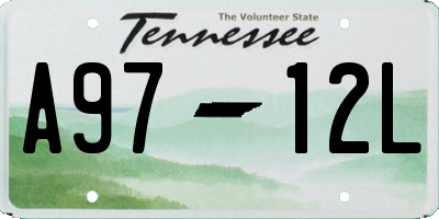 TN license plate A9712L