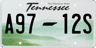 TN license plate A9712S