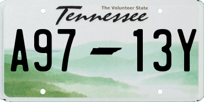 TN license plate A9713Y
