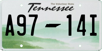 TN license plate A9714I