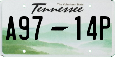 TN license plate A9714P