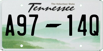 TN license plate A9714Q
