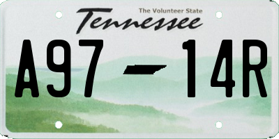 TN license plate A9714R