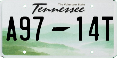 TN license plate A9714T