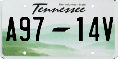 TN license plate A9714V