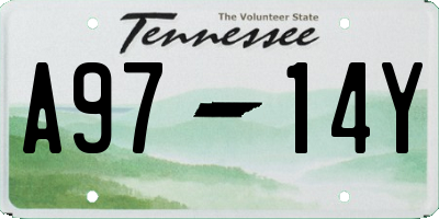 TN license plate A9714Y
