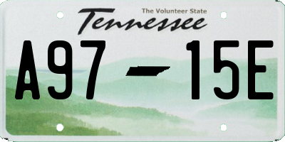 TN license plate A9715E