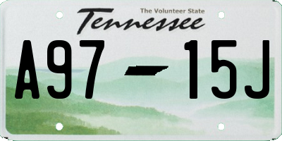 TN license plate A9715J