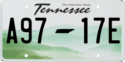 TN license plate A9717E