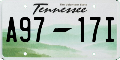 TN license plate A9717I