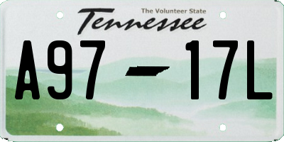 TN license plate A9717L