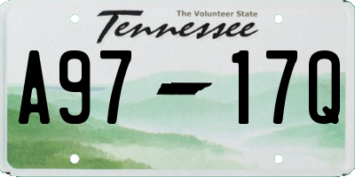 TN license plate A9717Q