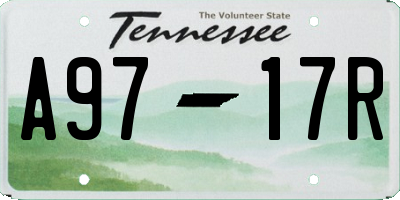 TN license plate A9717R