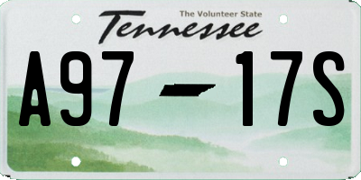 TN license plate A9717S