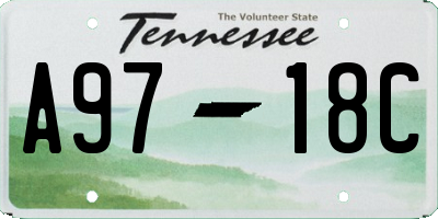 TN license plate A9718C