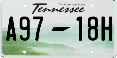 TN license plate A9718H