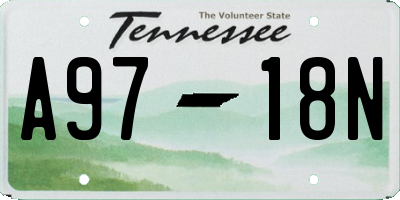 TN license plate A9718N