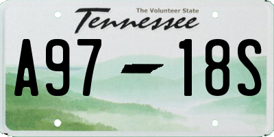 TN license plate A9718S