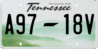 TN license plate A9718V