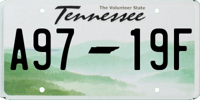 TN license plate A9719F