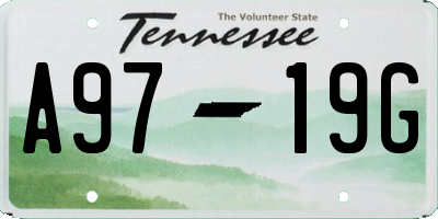 TN license plate A9719G