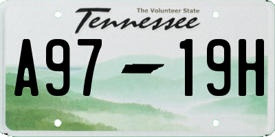 TN license plate A9719H