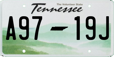 TN license plate A9719J