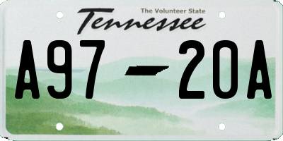 TN license plate A9720A