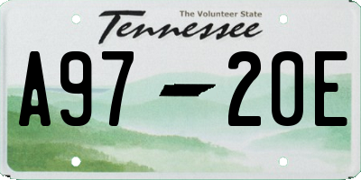 TN license plate A9720E