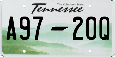 TN license plate A9720Q