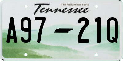TN license plate A9721Q