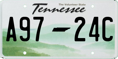 TN license plate A9724C