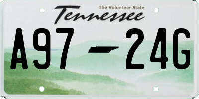 TN license plate A9724G