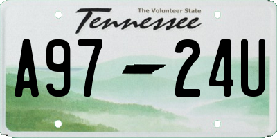 TN license plate A9724U
