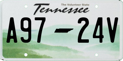 TN license plate A9724V
