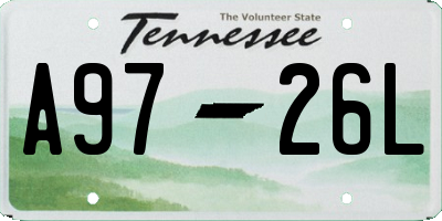 TN license plate A9726L