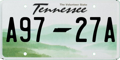 TN license plate A9727A