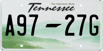 TN license plate A9727G