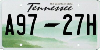 TN license plate A9727H
