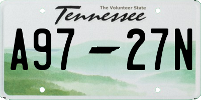 TN license plate A9727N