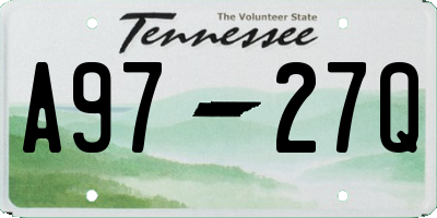 TN license plate A9727Q