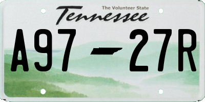 TN license plate A9727R
