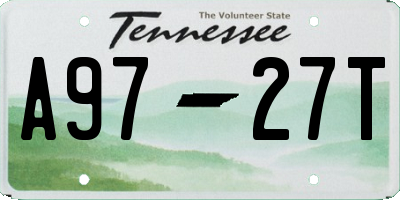TN license plate A9727T